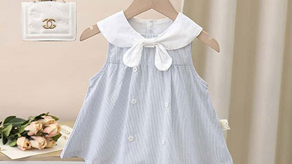 Little Darling Bow Collar Baby Dress