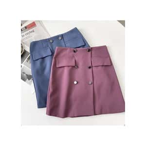 Vintage Button Pocket Skirt