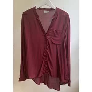 Silky Maroon Relaxed Blouse