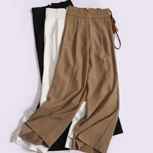 Wide-Leg Casual Trousers