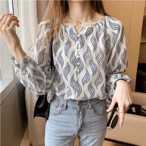 Printed Flowy Blouse