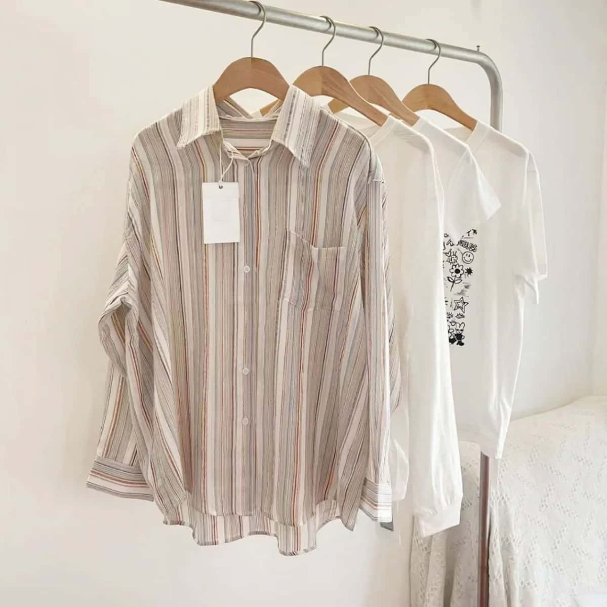 Casual Striped Button-Up Shirt