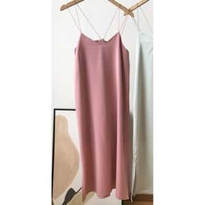 Pink Slip Midi Dress