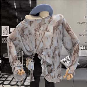 Abstract Breeze Asymmetrical Blouse