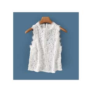 Elegant Lace Sleeveless Blouse