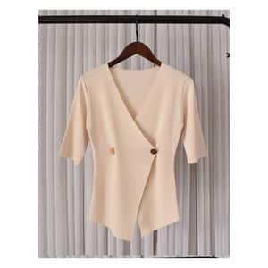 Chic Asymmetrical Button Blouse