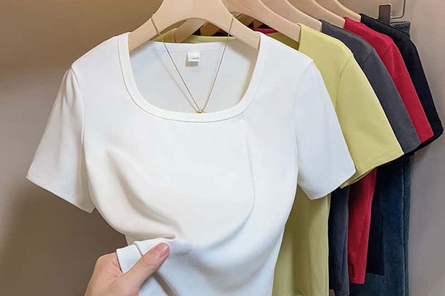 Classic Square Neck Basic Tee